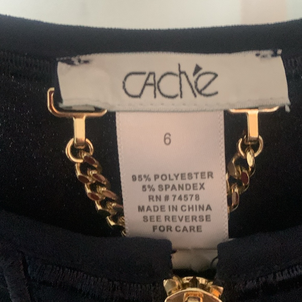 Cache Navy Jacket Size 6 - Picture 5 of 11